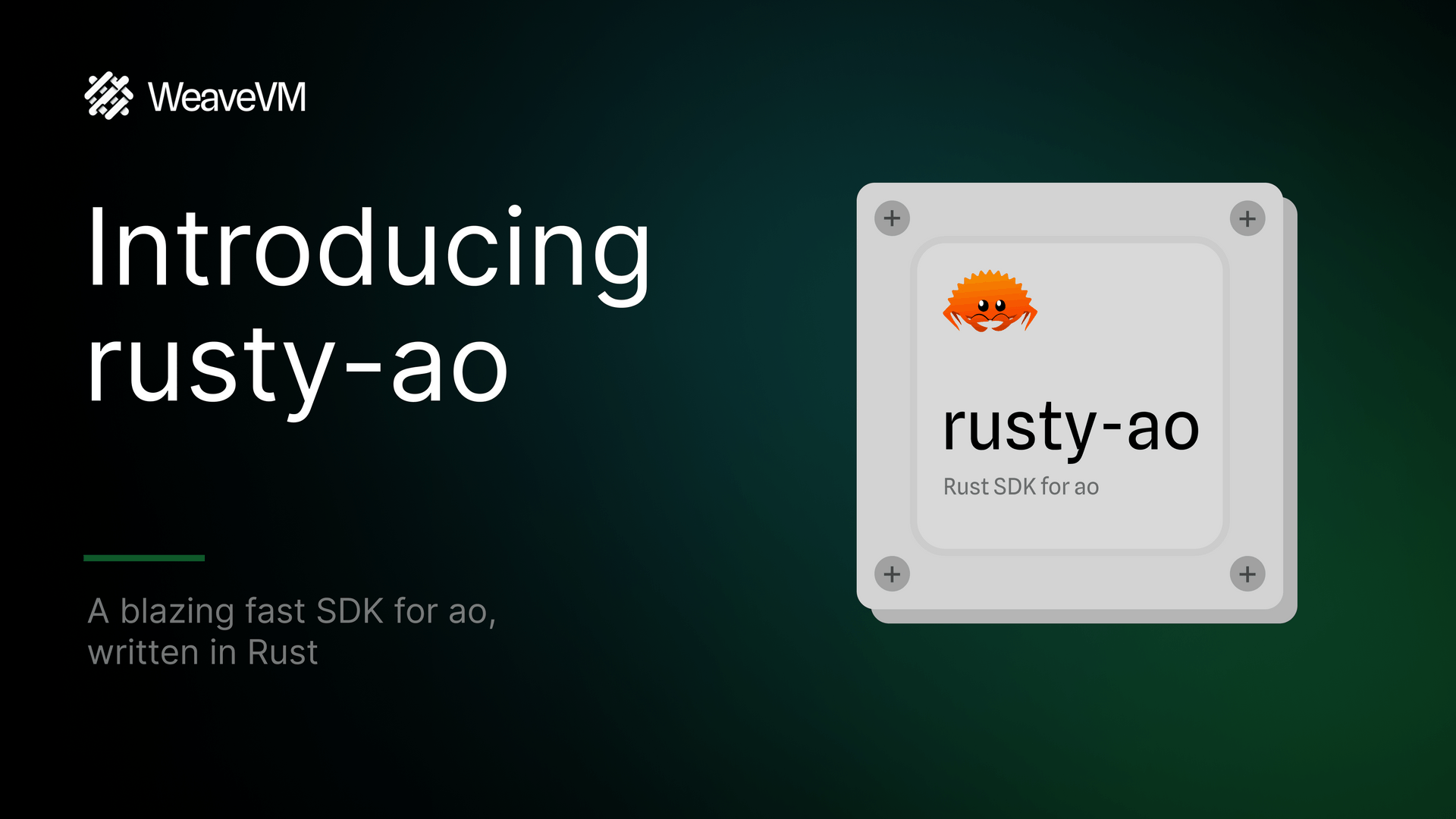 Introducing rusty-ao: a blazing fast SDK for ao