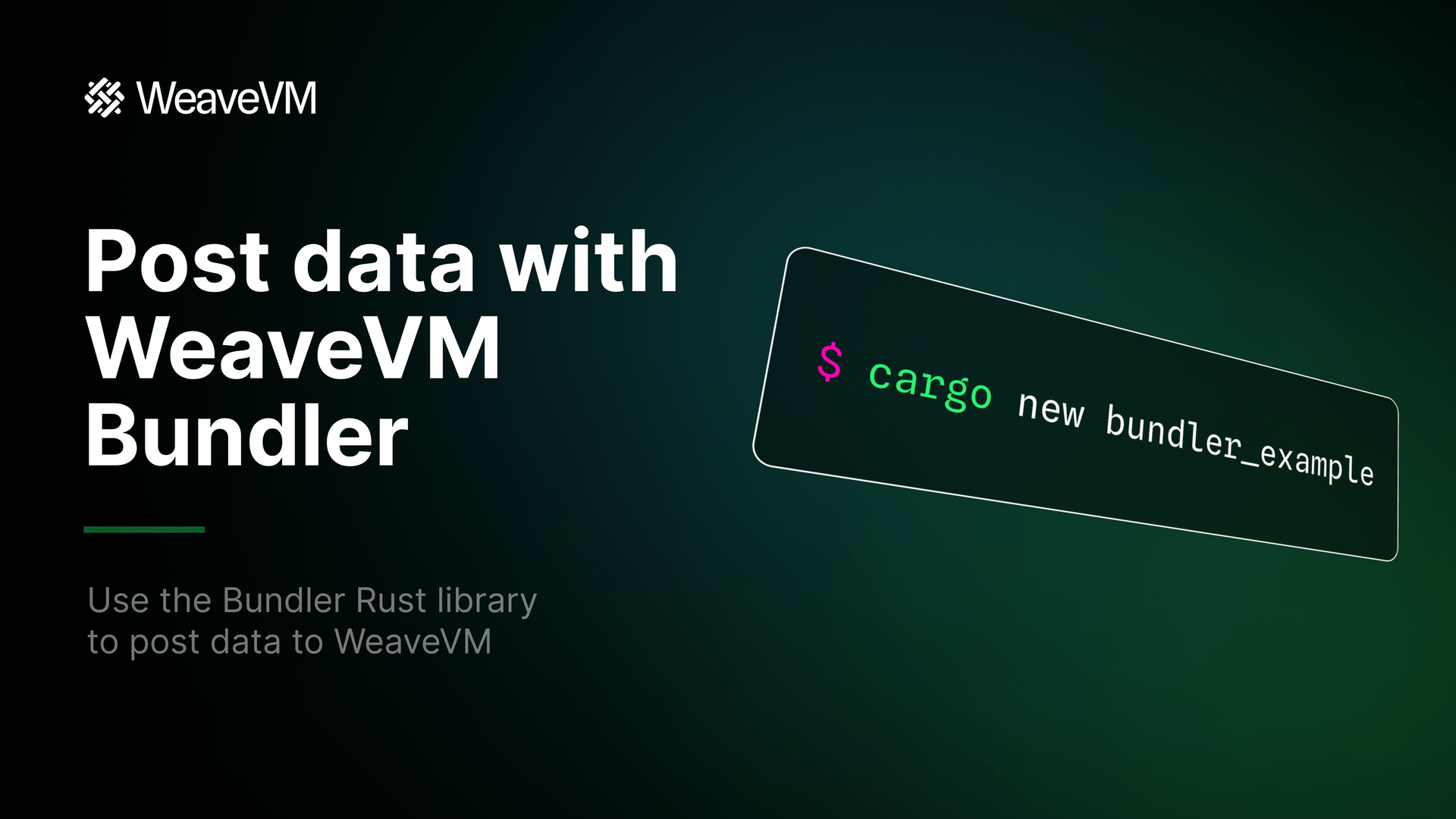 Tutorial: How to Post Data with WeaveVM Bundler